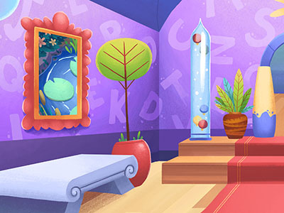 Kids Museum Atrium environment game illustration interior kids museum