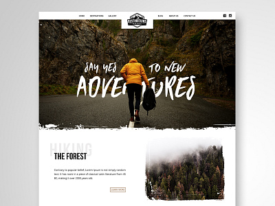 Say Yes To New Adventures adventure bootstrap creative design designer layout template web webdesign website