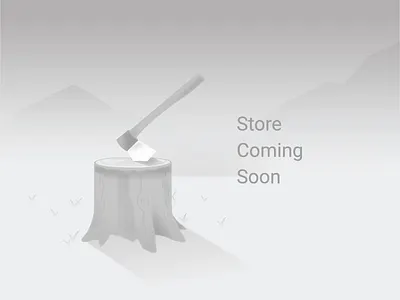 Maybe not so soon! axe empty state illustration stump tree