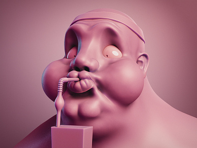 long sip 3d blender cgi character sculpting