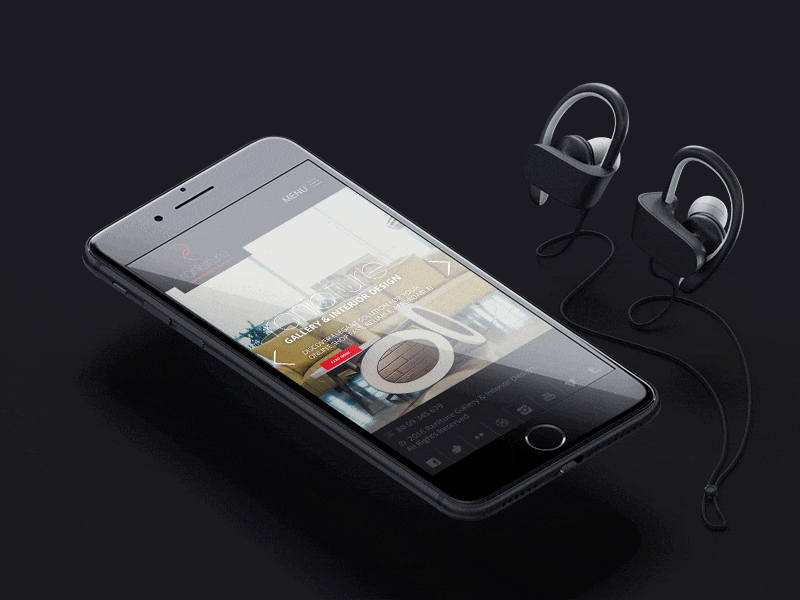 Raniature Website Mobile UI css3 html5 interaction design interior website responsive ui ux web design website