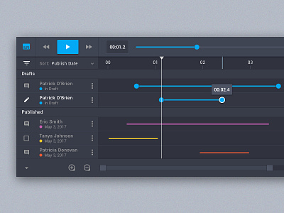 Timeline Control comments controls interaction design timeline ui user interface