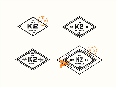 K2 Retreat branding design icons instacart k2 logo logos map orange retreat