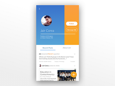 Professional Profile flat material professional profile social media