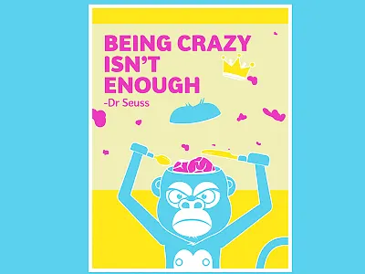 Afterhours: Monkey poster afterhours drseuss illustration monkey poster type