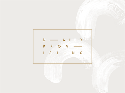 Daily Provisions brand branding cafe custom hand drawn identity logo mark restaurant script