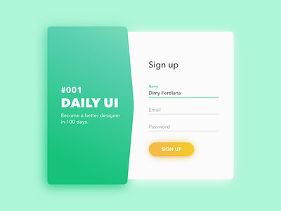 Sign Up Modal clean gradation login minimal sign up ui ux web