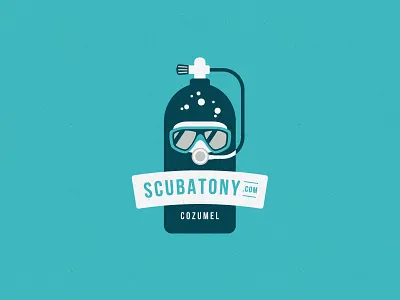 Scubatony.com - Cozumel branding cozumel design graphic design identity logo logo design mexico scuba scuba diver vector water