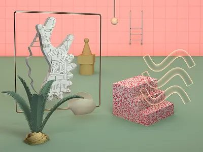 A Feeling of Barcelona 3d c4d drawing illustration