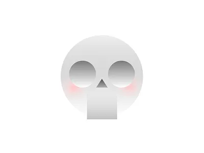 Skull app avatar branding china head icon logo shy simple skull ui