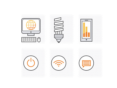 Icons dots geometric icon illustrator grey mr. bob simple symbol vector orange tech