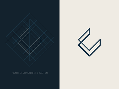 C branding content creation icon initial logo symbol