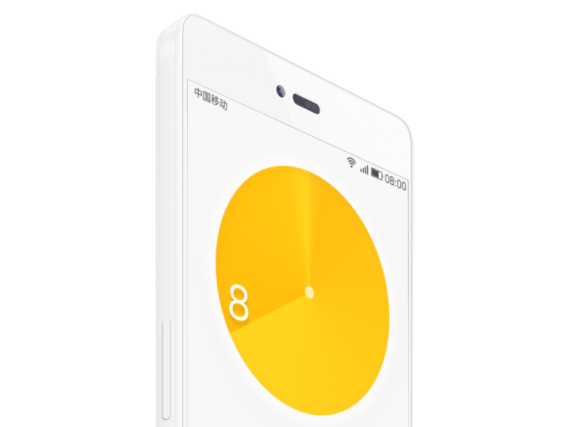 Clock day to night circle clock gradient motion purple yellow