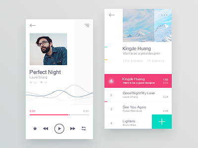 Player app music player ui ux