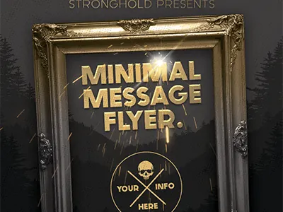 Vintage Gold Frame Event Flyer club dance elegant flyer template frame getstronghold glitter glow gold