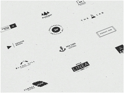 Minimal Logos Collection eps free freebie google font logo minimalistic retro vintage