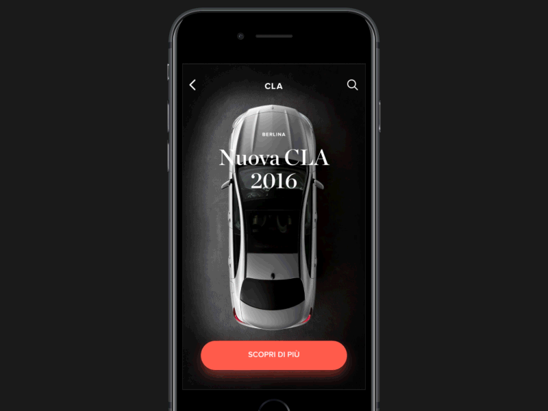 Prototype — Wishlist animated transition animation app cars freebie interaction mercedes principle sketch ui ux