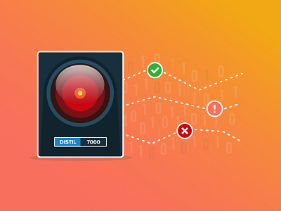 Distil 7000 - Machine Learning graphic colors concept design gradient graphic icon illustration security web