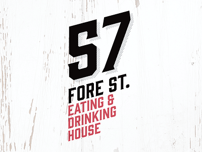 57 Fore St – Rejected Logo Concept #2 branding cornwall design drinking eating food identity logo shabby chic st ives victorian