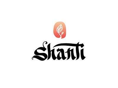 Shanti asia india leaf logo yoga