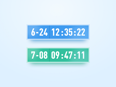 Clock Board blue clock dropshadow green sketch time