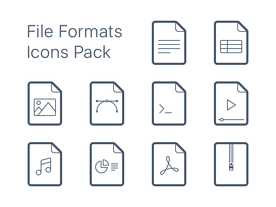 File Formats Icons Pack excel file format file type icon icons image music pack video word zip