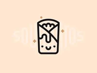 Burrito burrito food icon illustration kebab outline sauce smile soulmate soulmatos star