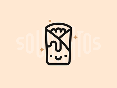Burrito burrito food icon illustration kebab outline sauce smile soulmate soulmatos star