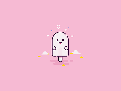 Pinky Ice Cream emoji ice cream icon illustration line art pink