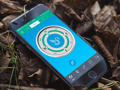 Duckr Compass application compass design duckr duckrapp illustration mobile app second shot