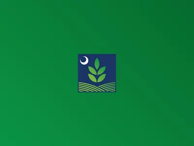 Supamoon 2 blue color green icon identity line logo shape