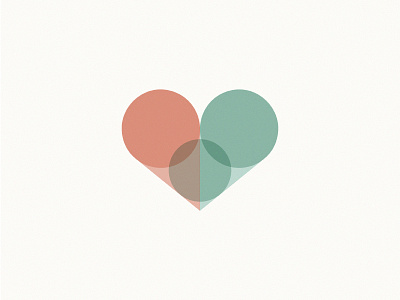 Geometric Love circle double exposure geometric heart love