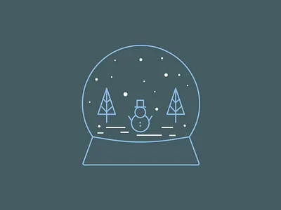 Happy Holidays christmas color holiday holiday season illustration line snow snow globe snow man trees vector