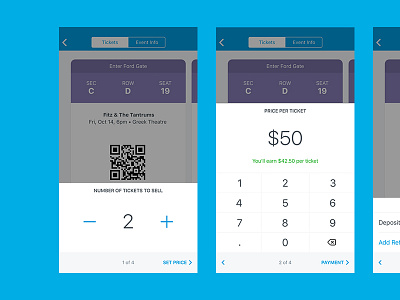 Bottom sheet UI app bottom sheet ios minimal mobile tickets ui