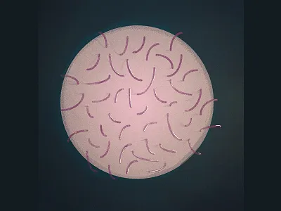 Hairy arm under a microscope design digital drawing illustration