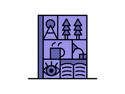 Places To Stay Inspired book coffee editorial eye icon icons illustration nature thick trees