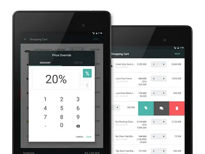 Bonagora POS for Android - Shopping Cart android b2b bonagora design furniture home home décore home fashion house shopping ui ui design