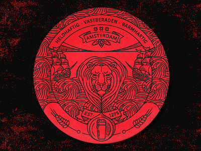 Beer Coaster Amsterdam amsterdam beer beercoaster cheers coaster drink dutch lion ocean sailboat sailing wildlife