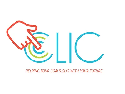 Clic Logo Sample branding click flat hand logo minimal movement ripple tech