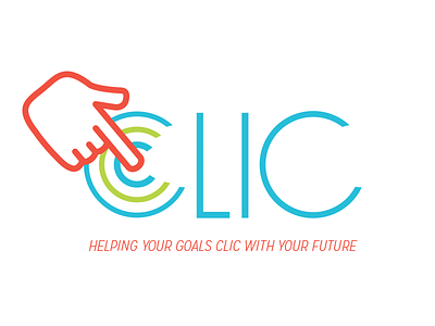 Clic Logo Sample branding click flat hand logo minimal movement ripple tech