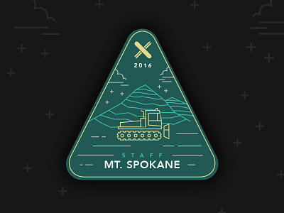 Mt. Spokane Staff Patch green mountain mt.spokane patagonia patch ski snow snowboard ui ux vector website