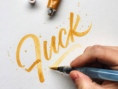 Fuck, It's only Thursday. brushtype calligraphy handlettering handmade handmadetype lettering logotype maker process sketch texture water color