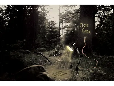 One Hour Design Challenge 8.17.16 - Bon Iver band poster bon iver gig poster