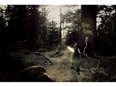 One Hour Design Challenge 8.17.16 - Bon Iver band poster bon iver gig poster