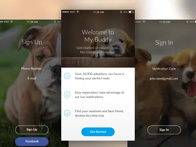 My Buddy application canine dogs pet adoption volunteer