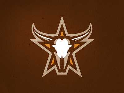 Dallas Wranglers badge bull cow skull cowboy dallas skull sports logo star texas western