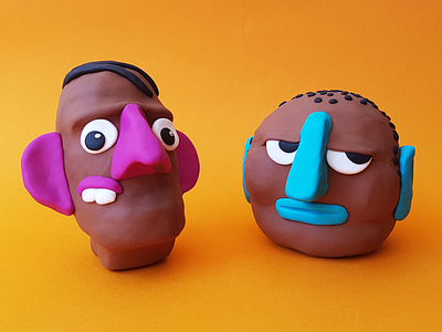 Ugly Mugs cartoon character clay fimo illustation model sculpture