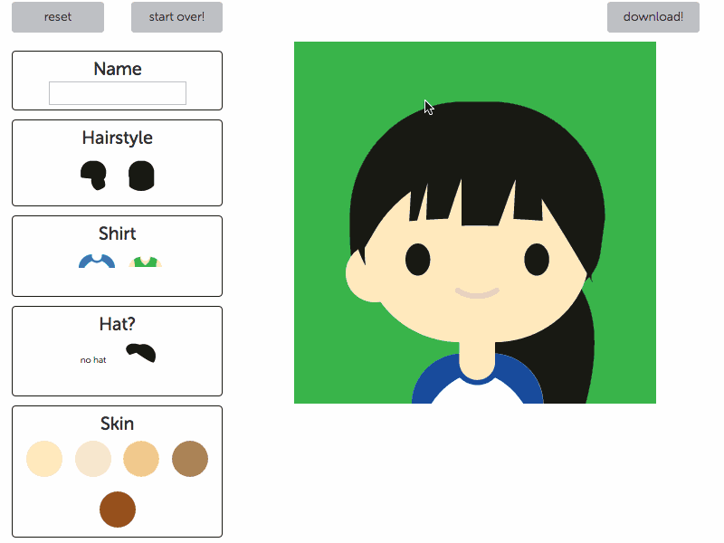 SVG Avatar Customizer avatar character illustration