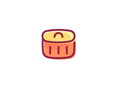 072 Trash bin icon illustration trash