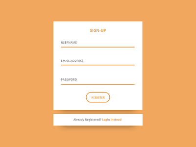 Webnotes Registration Form form login register ui uidesign ux uxdesign